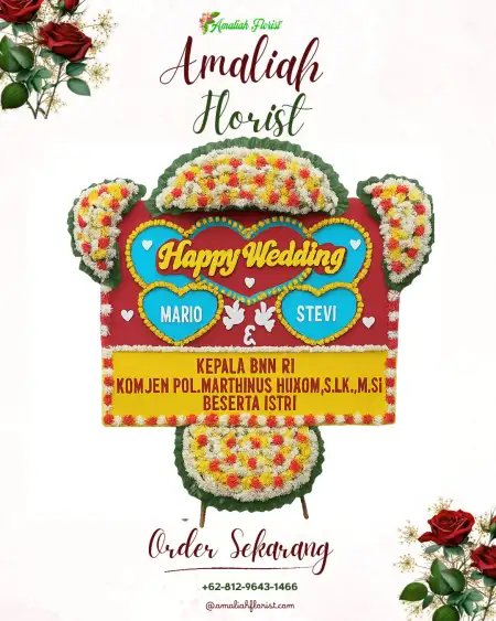 Papan Bunga Pernikahan Grecol